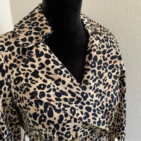 Forever 21 Leopard Trench Coat - Picture 7 of 10